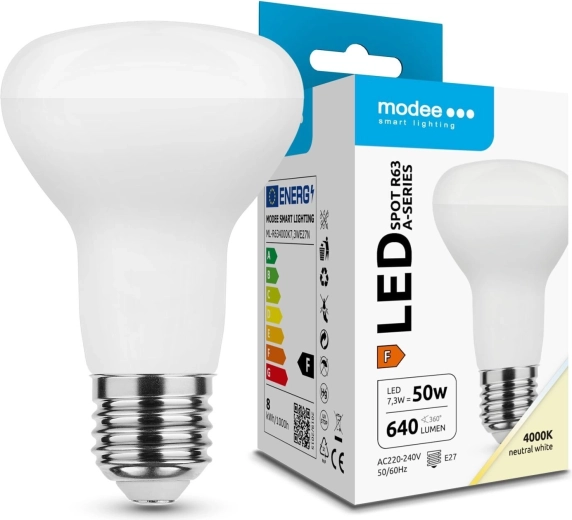 Modee LED bodová žárovka R63 7,3 W E27, 640 lm, neutrální bílá