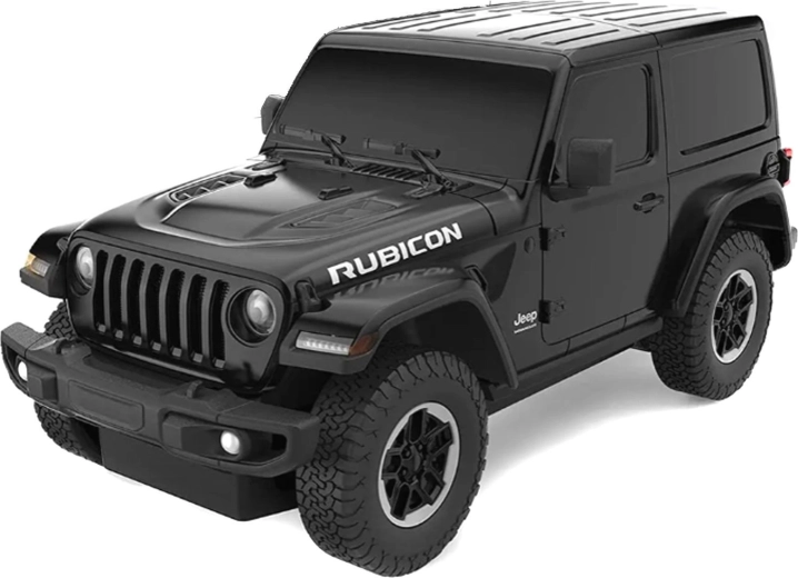 Jeep Wrangler JL na dálkové ovládání Rastar v měřítku 1:24, černý