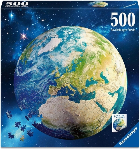 Ravensburger Kulaté puzzle Planeta Země 500 dílků