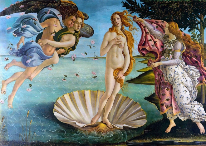Puzzle Sandro Botticelli Zrození Venuše 1000 dílků