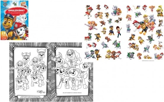 Omalovánky se samolepkami Paw Patrol