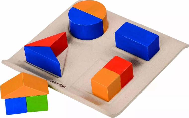 PlanToys skládání zlomkových tvarů
