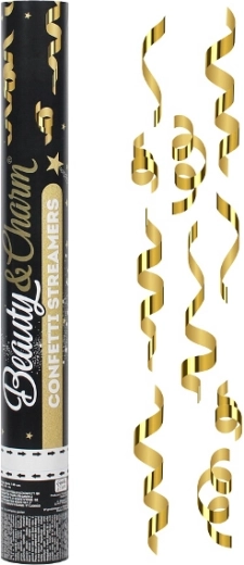 Konfetové dělo se zlatými serpentinami Beauty Charm