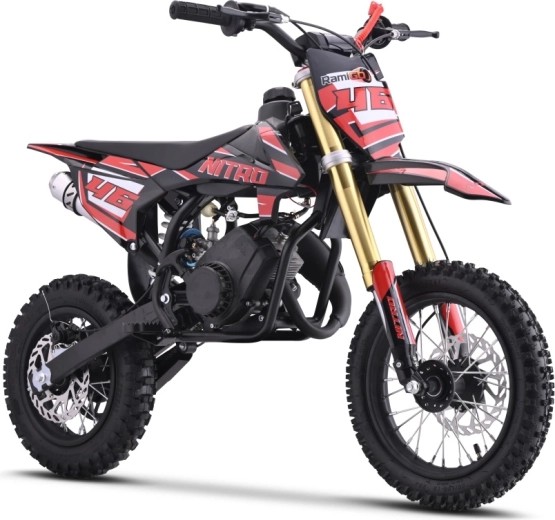 Benzínová dětská motorka NITRO 60cc červená