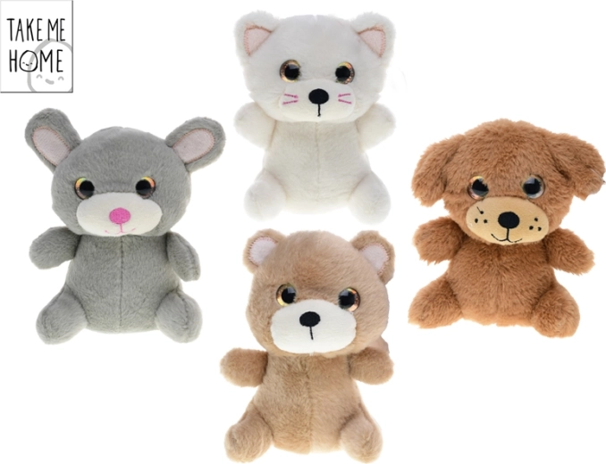 Plyšové zvířátko Take Me Home 15 cm – pes, kočka, medvěd nebo králík
