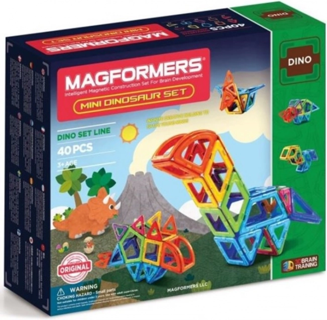 Magnetická stavebnice MAGFORMERS Mini Dinosaur 40 dílků