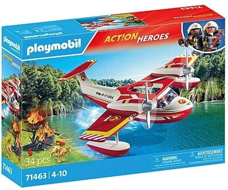 Playmobil Action Heroes hasicí hydroplán s funkcí hašení, 34 dílů