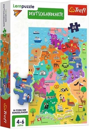 Vzdělávací puzzle mapa Německa (německá verze) – 44 dílků