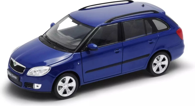 Welly Škoda Fabia Combi II 2009 modrá 1:24