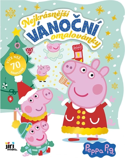 Nejkrásnější vánoční omalovánky se samolepkami Prasátko Peppa