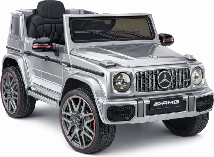 Elektrické autíčko MERCEDES-AMG G 63, stříbrné lakované