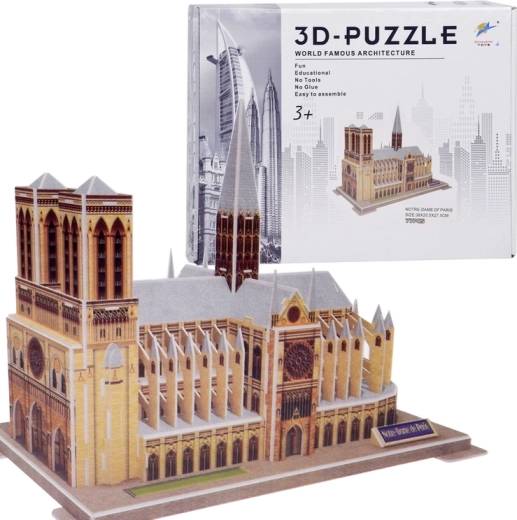 3D puzzle katedrála Notre‑Dame, 77 dílků