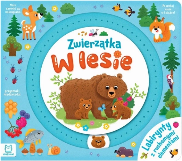 Zvířátka v lese: Labyrinty s pohyblivými prvky – interaktivní knížka pro nejmenší