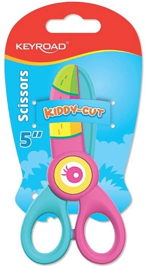 Dětské bezpečnostní nůžky KEYROAD Flamingo 12,5 cm