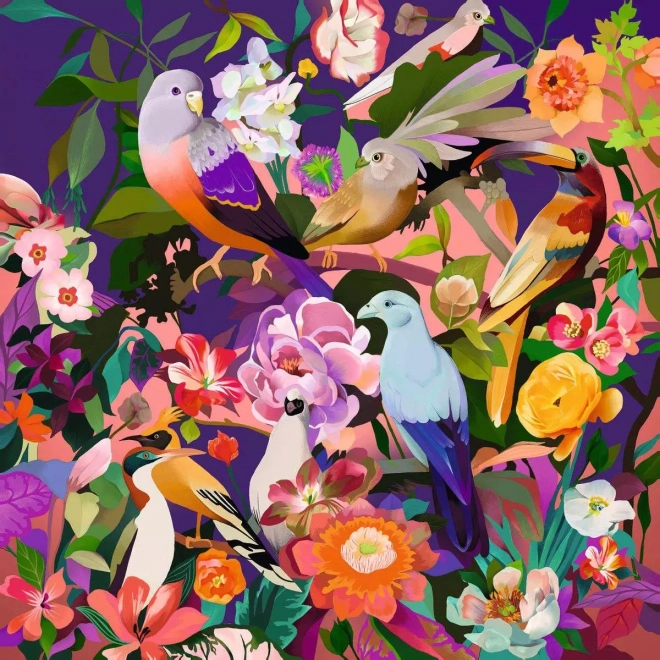Ravensburger čtvercové puzzle Art & Soul: pozorování ptáků 750 dílků