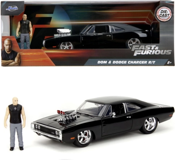 Jada Toys Fast & Furious 1970 Dodge Charger s figurkou Dominica Toretta