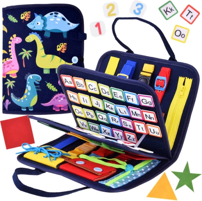 Dětská textilní smyslová knížka s aktivitami