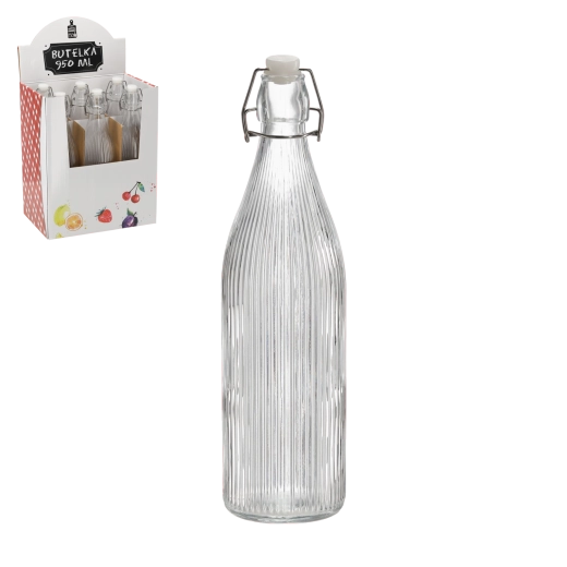 Skleněná láhev 950 ml s mechanickým uzávěrem