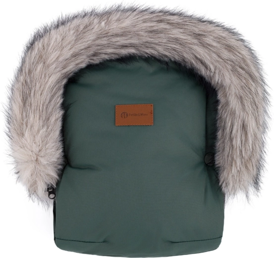 Petite&Mars rukávník na kočárek Furry Veritable khaki