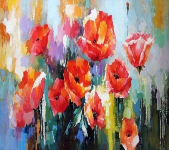 Norimpex diamantové malování vlčí máky 30 × 40 cm