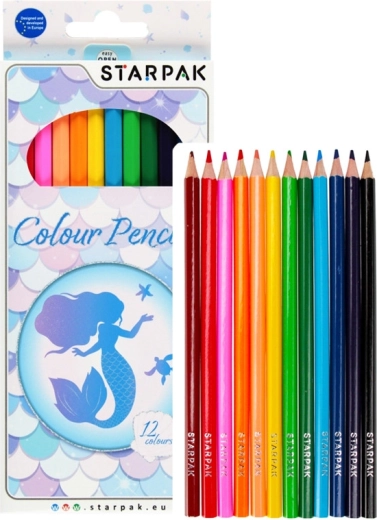 Pastelky mořská panna – sada 12 barev