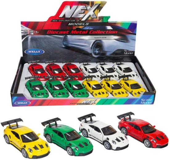 Kovový model auta Porsche 911 GT3 RS 2016 na zpětné natažení 12 cm