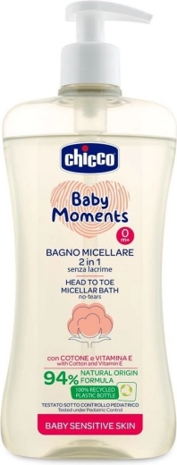 Chicco micelární šampon na vlasy a tělo Baby Moments Sensitive 500 ml