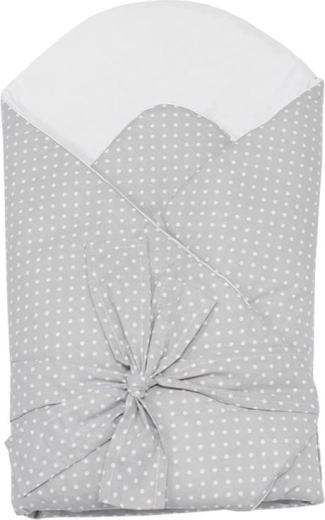 Zavinovačka s kokosovou vložkou tečky šedá