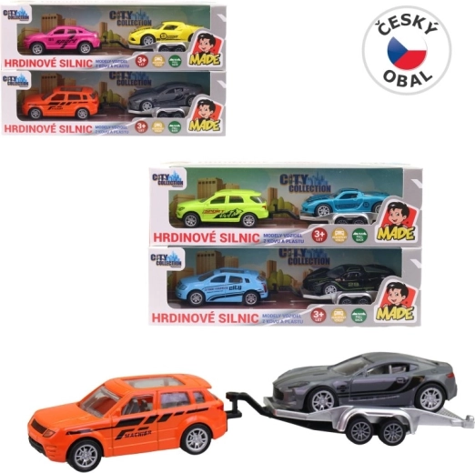 Auto s přívěsem a vozem 19 cm