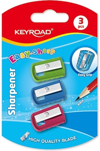 Plastové ořezávátko KEYROAD Slim, 3 ks