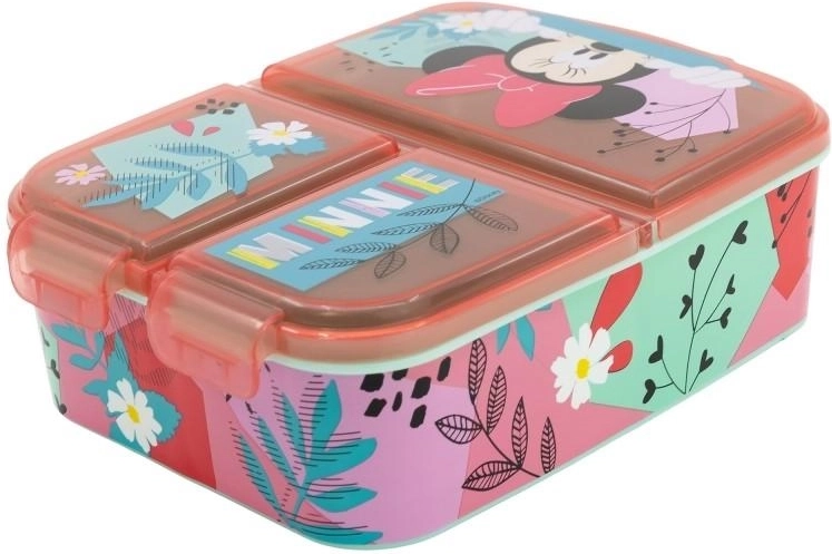 Svačinový box Minnie Mouse s přihrádkami - 1 kus