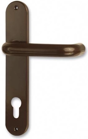 Dveřní klika Standard 72 mm hnědá plastová