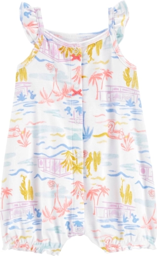 Letní overal Carter's Ivory Palm pro holčičku (9 m)