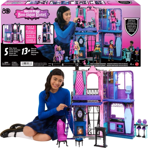 Monster High boo-tique hotel – strašidelný hotelový domek s nábytkem a doplňky