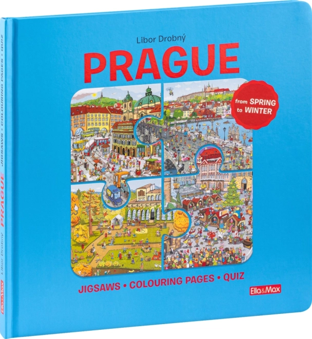 Průvodce Prahou: Puzzle, Omalovánky a Kvízy pro děti
