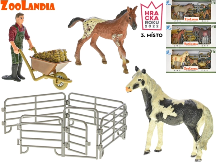 Zoolandia figurky koně s hříbětem a doplňky - 1 kus