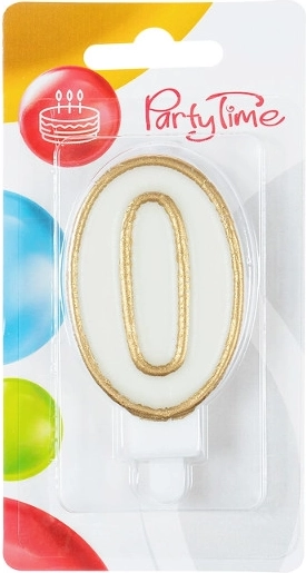 Zlatá narozeninová svíčka číslo 0