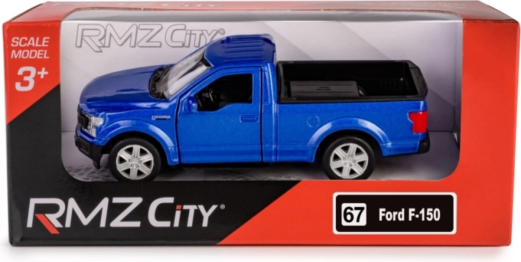Kovový model rmz city ford f‑150 1:32 modrý