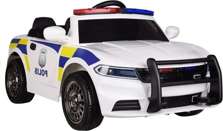 bílé dětské policejní autíčko na baterii