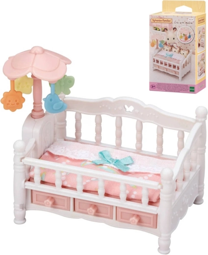 Sylvanian Families postýlka s kolotočem pro trojčata