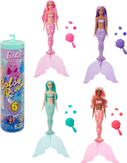 Barbie Color Reveal mořská panna s kamínky (assort) - 1 kus