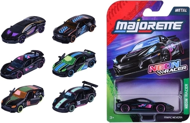 Majorette neon racer premium mini autíčko 7,5 cm (1 ks)