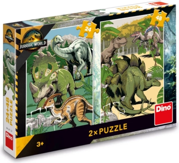 Jurský svět dětské puzzle 24 a 48 dílků