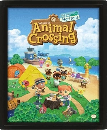3D obraz Animal Crossing s lentikulárním tiskem