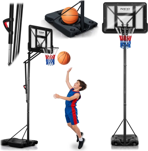 Nastavitelný basketbalový koš Neo-Sport 170–305 cm