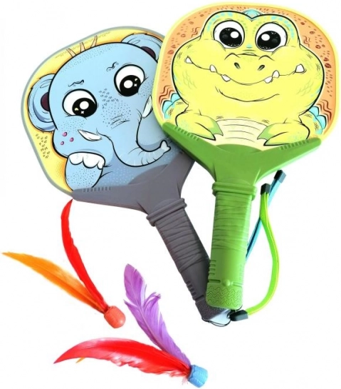 Pálky s míčky s pírky Krokodýl