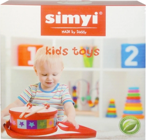 Dětský bubínek s paličkami a popruhem