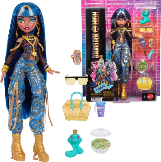 Monster High Cleo De Nile panenka 26 cm s doplňky a mazlíčkem