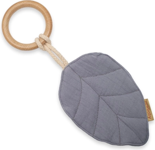 Dětské kousátko New Baby Leaf šedé