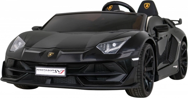 Dětské elektrické auto Lamborghini Aventador SVJ drift, pro 2 děti, černé